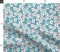 Mahjong Tiles Game Aqua Background Chinese Gambling Custom Printed Fabric by Spoonflower Various Fabrics by the Yard or Fat Quarter